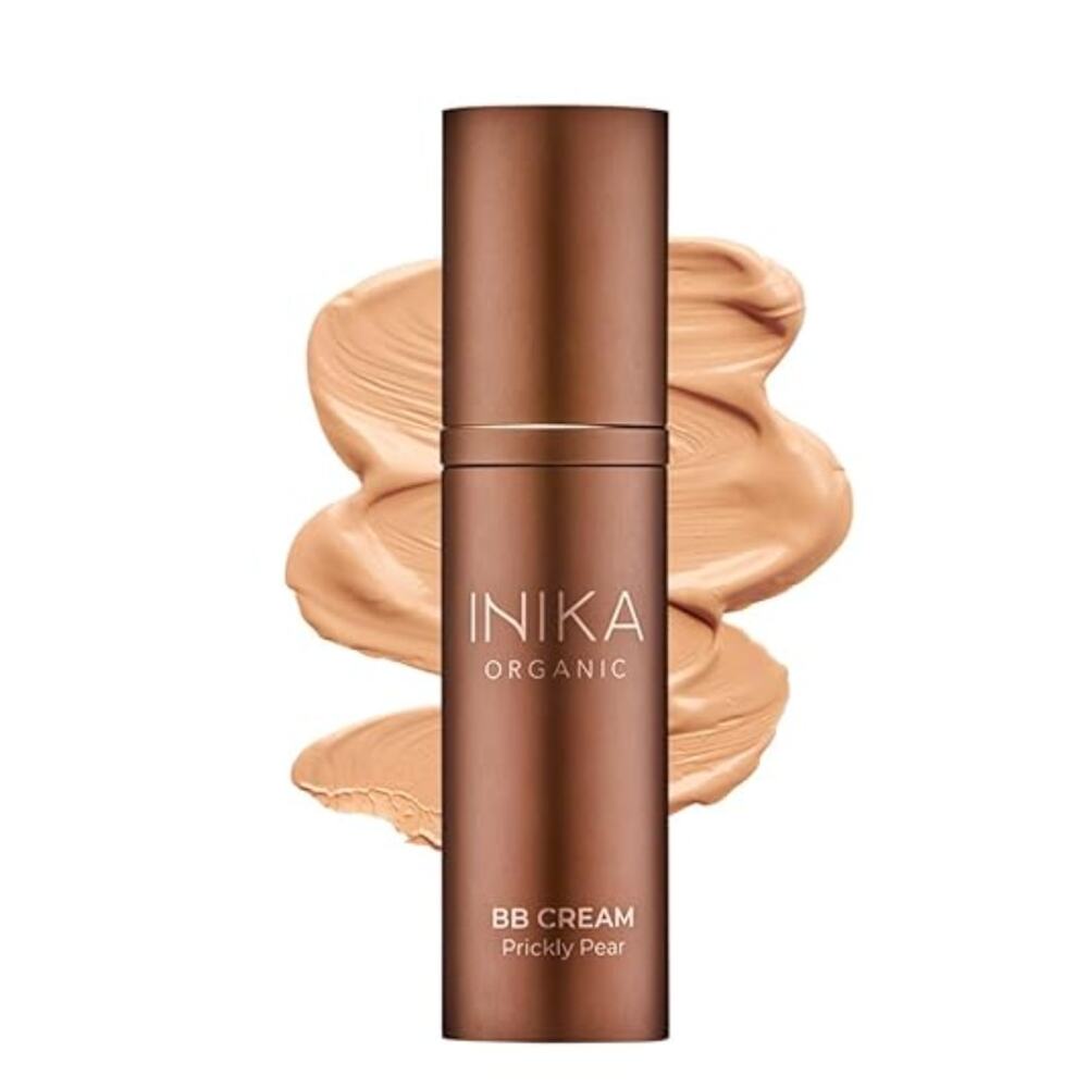 INIKA Organic BB Cream Foundation Vegan Makeup Lightweight, Honey YL7 1 oz